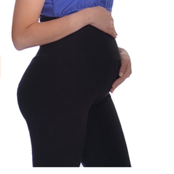 Maternity Leggings Yoga Pants Fold over waist band - Picture 4 of 4